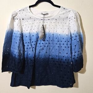 Current Air Los Angeles Eyelet Blouse NWT!